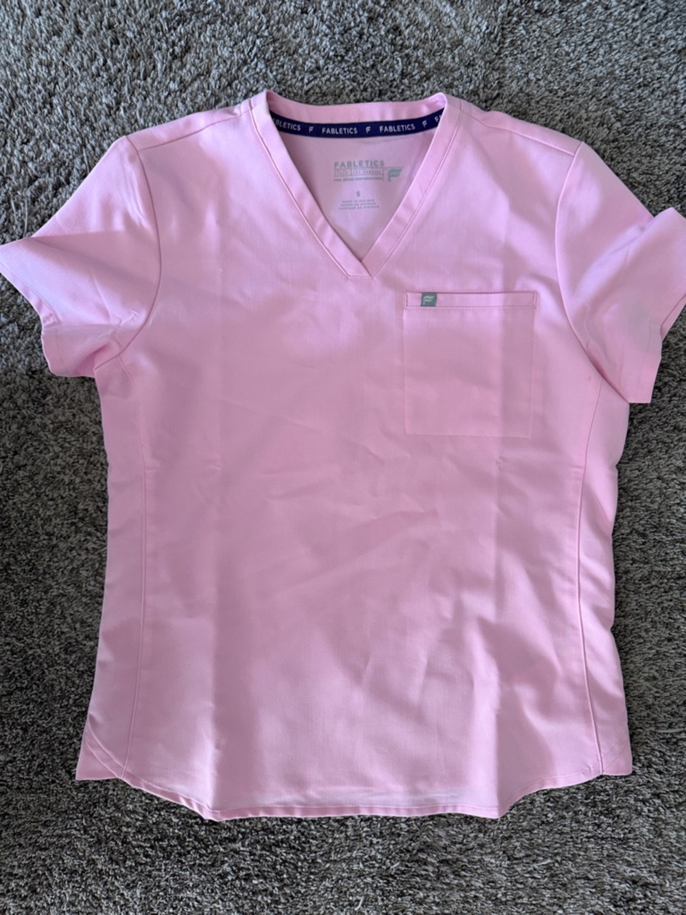 Fabletics Light Pink V-Neck Top